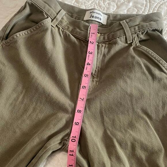 Reformation Bailey High Rise Utility Pant - Size 24 Green - Picture 6 of 9